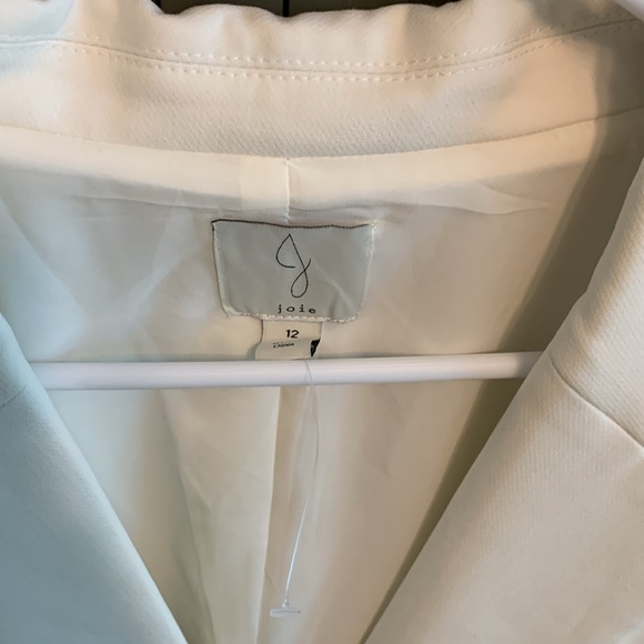 Joie Sleeveless Blazer Vest Size 12 Business Casual Office Workwear White - Picture 2 of 3